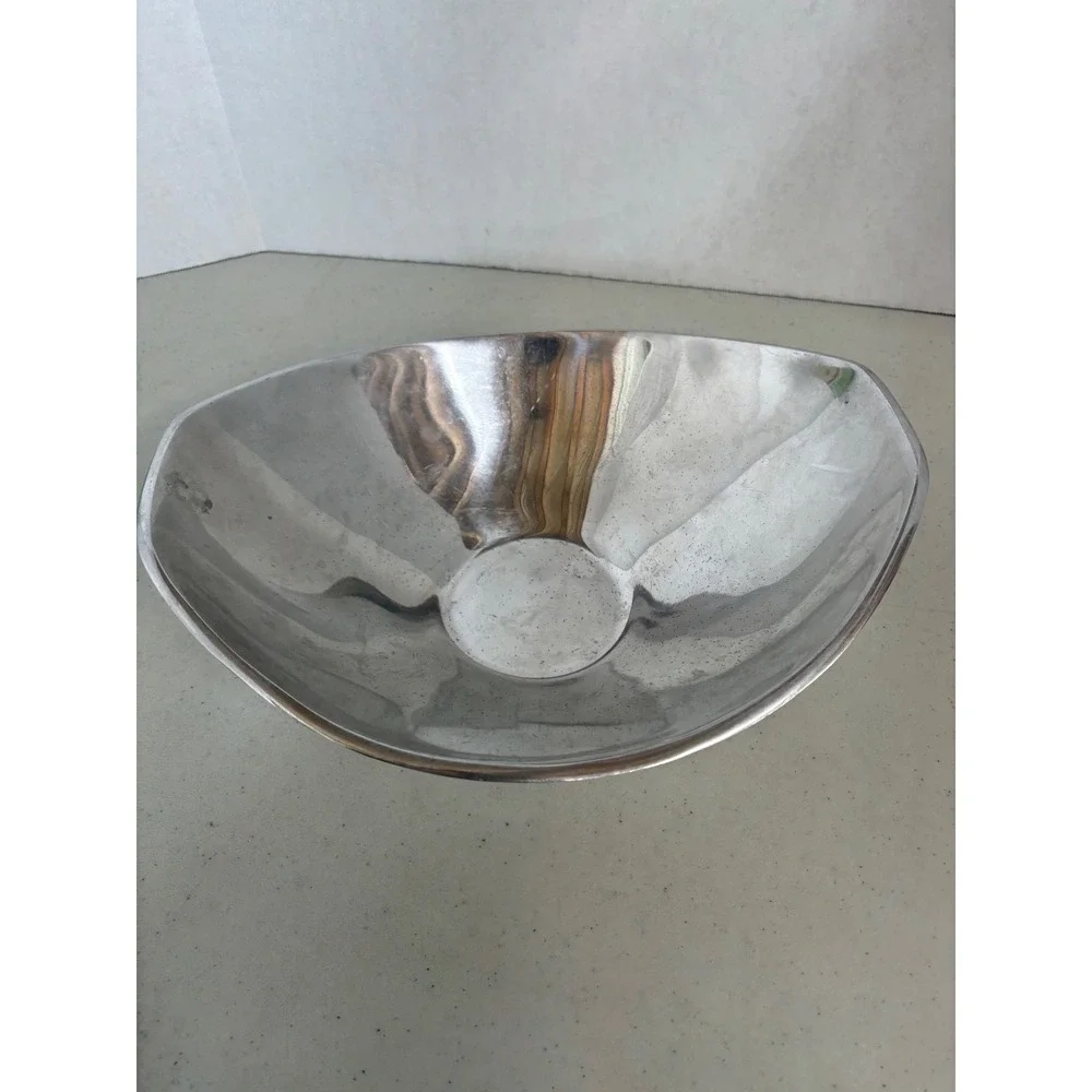 Dansk Classic Fjord Metal Medium Boat Bowl Silver JHQ 2.5qt 827811 Serving Decor
